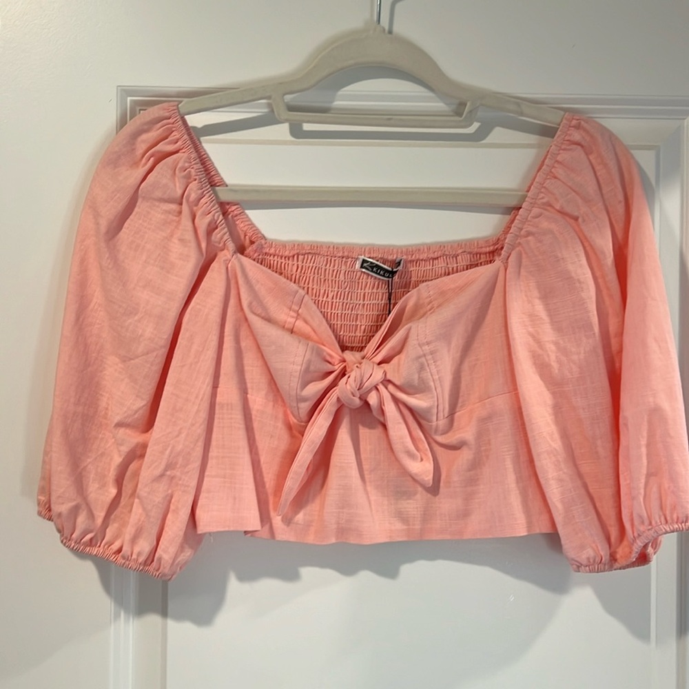 Linen crop Top